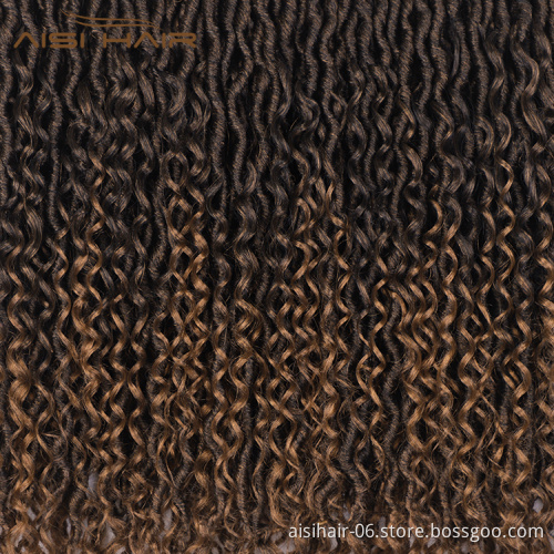 Aisi Hair Wholesale Passion Twist Crochet Braids Hair Ombre Brown Color Loose Wave Braids Hairpieces Extensions For Black Women